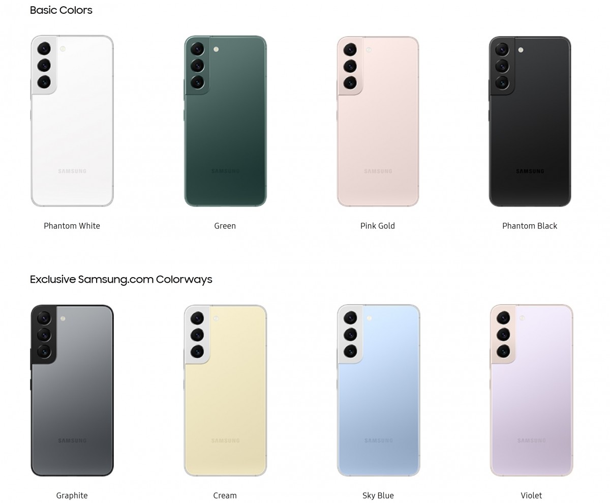 Samsung Galaxy S22+ 5G Colors