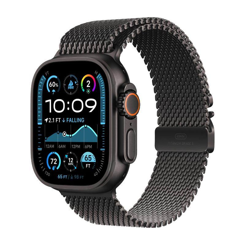 Apple Watch Ultra 2 2024 Titanium Milanese Loop 49 mm Black Apple Watch Ultra 2 2024 Titanium Milanese Loop 49 mm Black