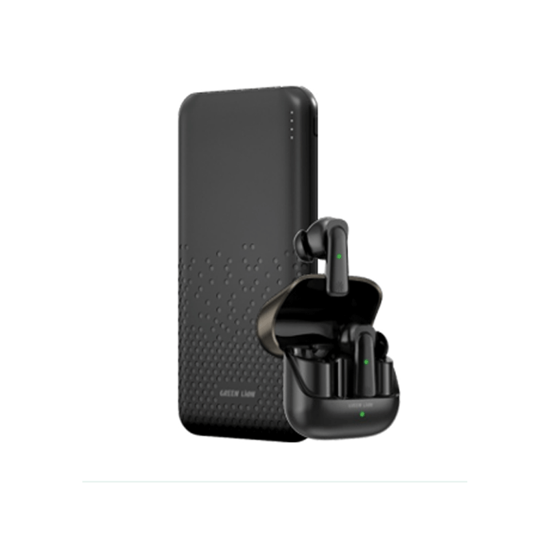 Green-Lion-Rome-Powerbank-&-TWS-Earbuds پاوربانک و هندزفری بیسیم گرین لاین Green Lion Rome Powerbank & TWS Earbuds - Image 1