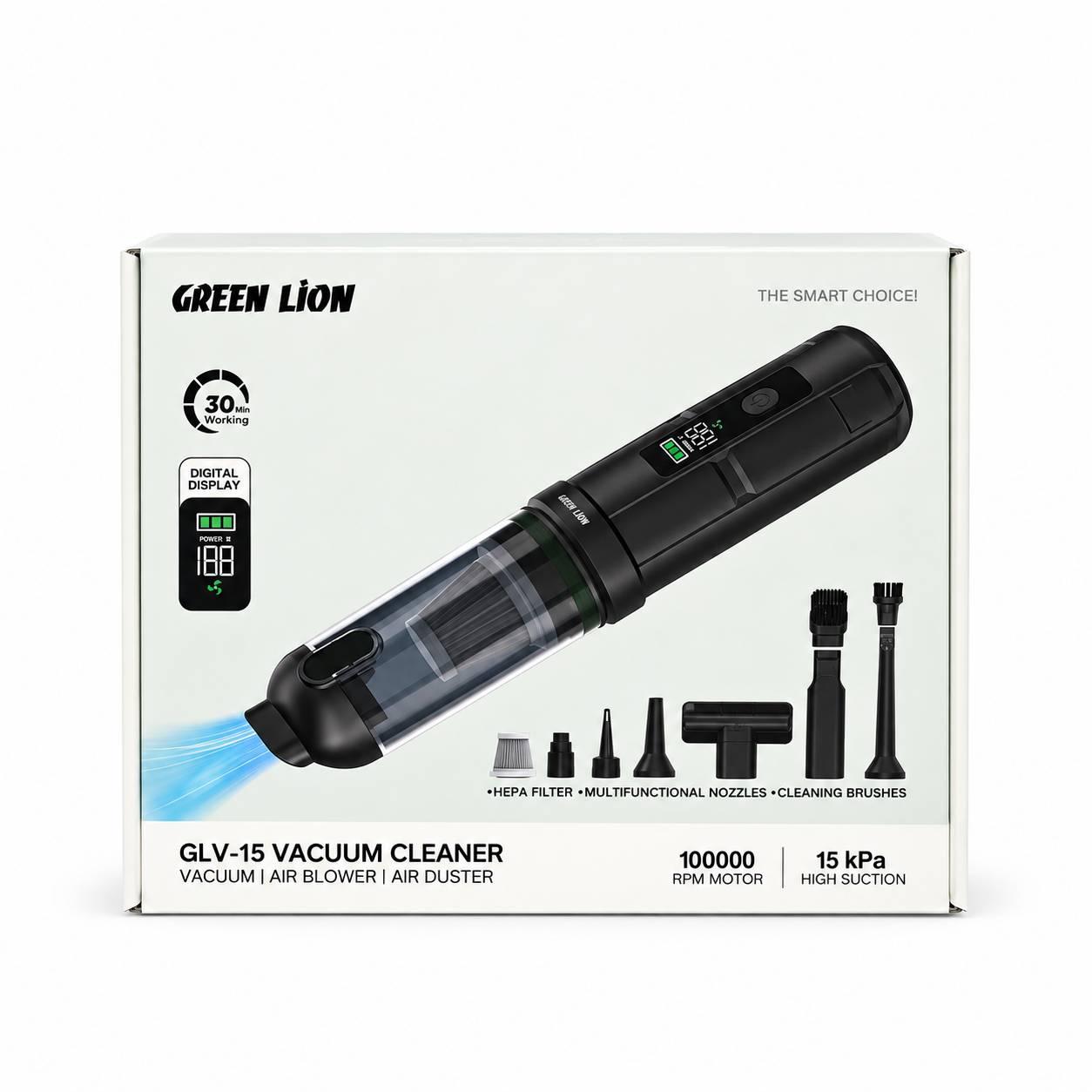 file_00000000d72c824389e446c5301574da جارو شارژی گرین لاین مدل Green Lion GLV-15 Vacuum Cleaner - Image 1